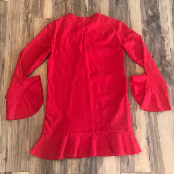 Goen.J Red Ruffle Trim Tunic - Picture 8 of 8
